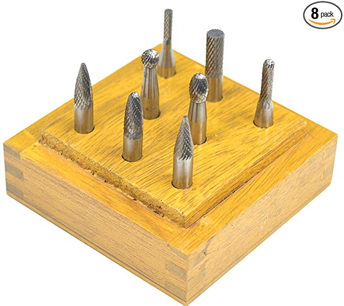 USA MADE CARBIDE BUR SET OF 8 1/4