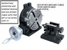 Precision HV6 Rotary Table+ Suitable Adjustable Tailstock Set-Milling, Metalwork