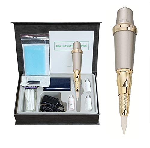 Pro Permanent MakeUp Tattoo Machine Pen For Eyebrows Forever Make Up GS Microblading Tattoo Kit With Needles Ink Power Supply (Kit C)