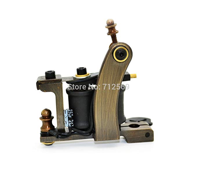 Top Tattoo Machine Brass 12 Wrap Coil Handmade Tattoo Machine Gun For Shader Hot Sale