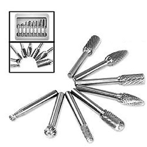 8pc. Double Cut Carbide Rotary Burr Set With 1/4