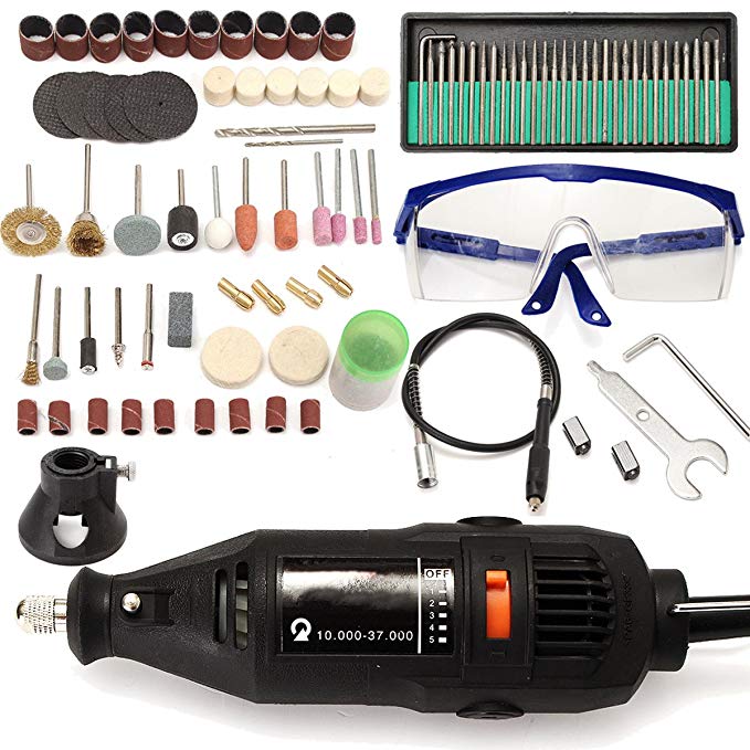 110-230V AC Electric Rotary Tool Electric Mini Drill with Flexible Shaft With 112pcs Accessories