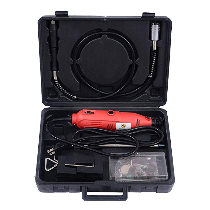 Variable Speed Flexshaft Rotary Tool Kit w/ Case And 40pc Accessories,New