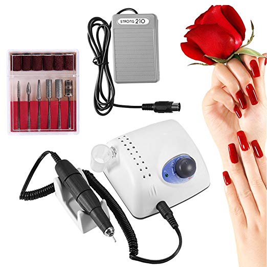 35000rpm RPM Electric Nail Drill Machine, Portable Rechargeable Grinding Buffer Smooth Finger Toe, Moulds,Diamonds Polishing, Jades Art Work Carving Tool Set