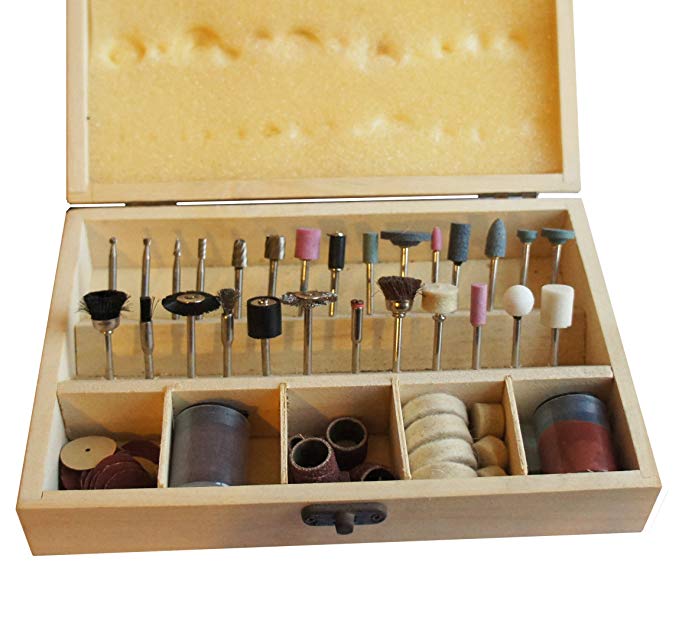 Dremel Rotary Tool 100 Pieces Accessory Kit in Handy Wooden Box