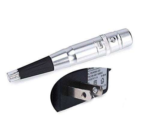 Permanent Makeup Tattoo Machine Pen Kit Professional Electric eyebrow tattoo Gun For Tattoos eyebrows Eyeliner Lip, Speed:20000-35000rpm, Voltage:100V-240V (Silver and US plug)