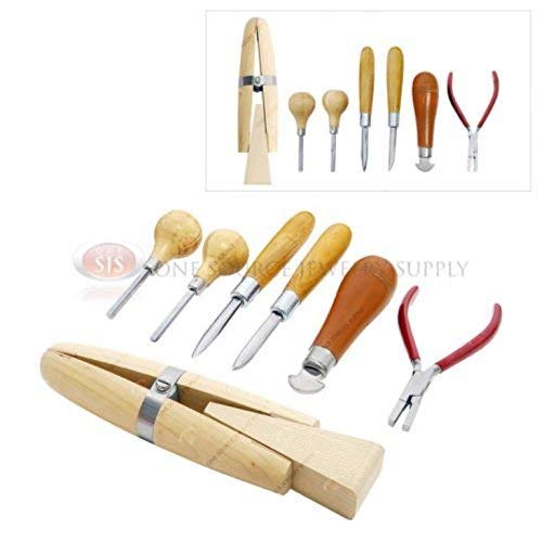 Stone Setting Jewelers Tool Kit Bezel Roller Burnishing Pliers Prong Pusher Set