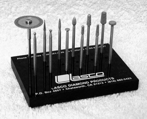 Lasco's Starter Set - 12 pcs Diamond Burs 3/32