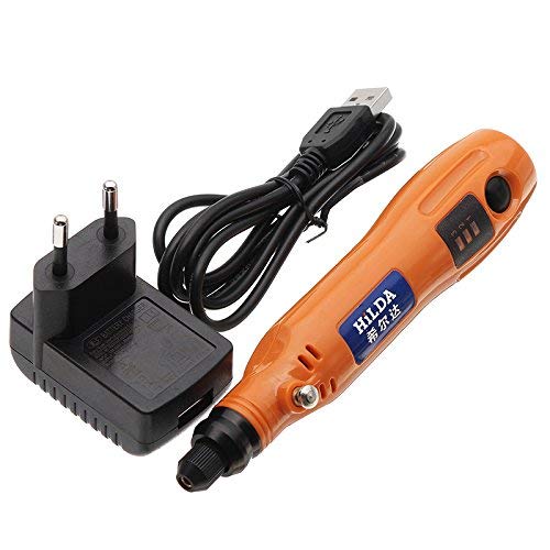 Orange 3.6V Mini Electric Cordless Battery Drill Variable Speed Grinding Rotary Tool