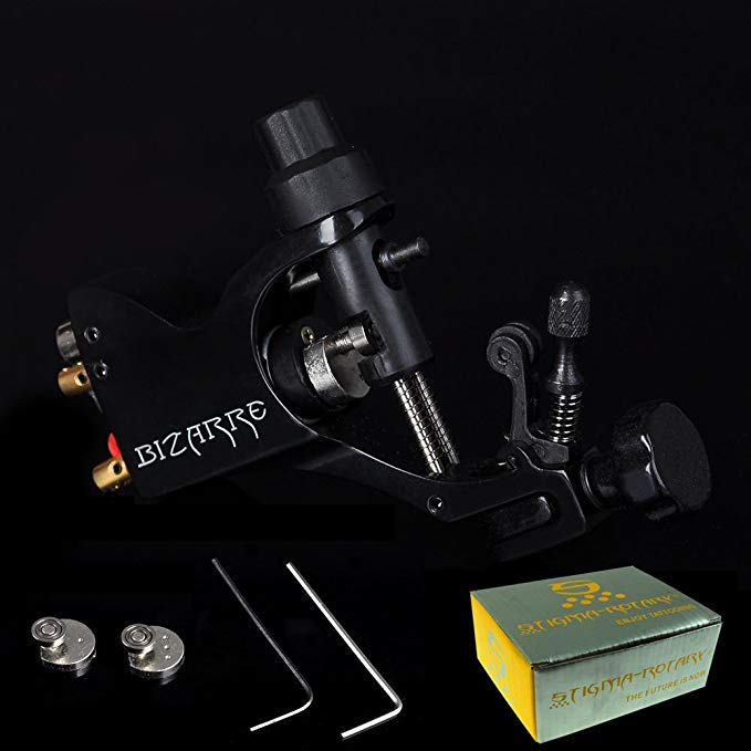 5 Color Professional Rotary Tattoo Machine Stigma Bizarre V2 Tatoo Guns Machine Swiss Motor Tattoo Equipment Supply (Black)