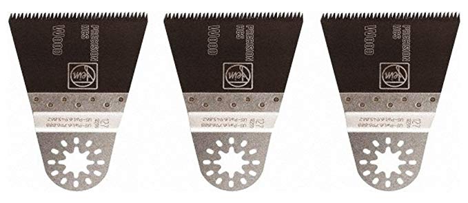 Wood, Drywall and Plastic Saw Rotary Tool Blade, 2-9/16 Inch Precision E-Cut Blade, For Use with Fein Multimaster (3 Pack)