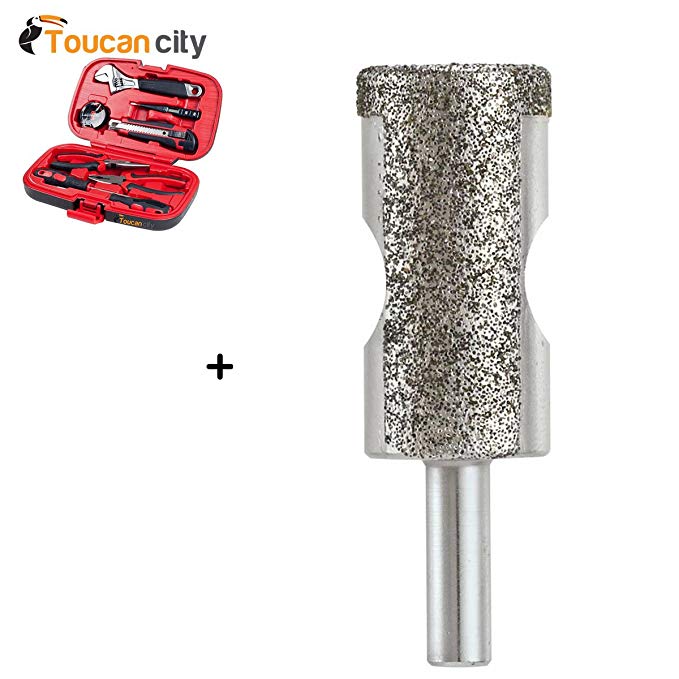 Toucan City Tool Kit (9-Piece) and Rotozip 3/4 in. Diamond Grit Rotary Tool Floor Tile X-Bit for Tile, Porcelain, Granite, Marble, and Ceramic XB-FTH1