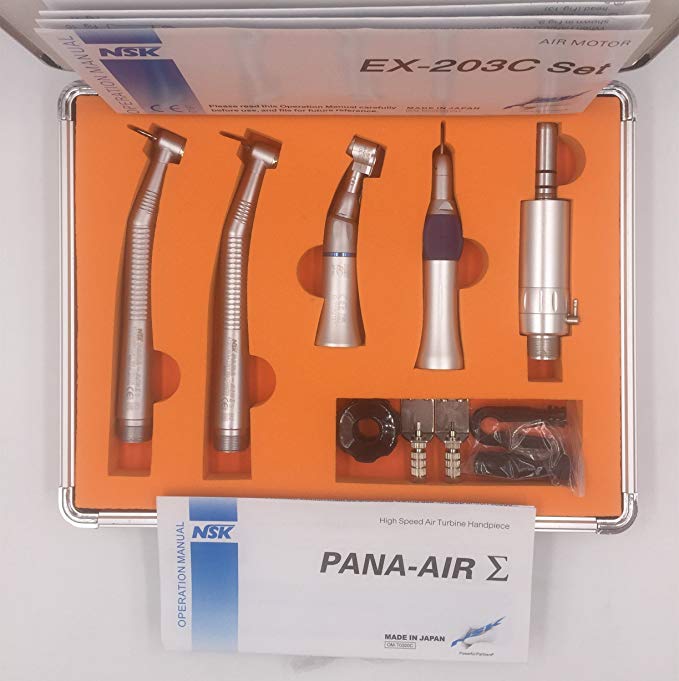 PANA-AIR Style,Low Hand Set Contra Angle with Air Motor Kit Torque Wrench Type 2 Holes